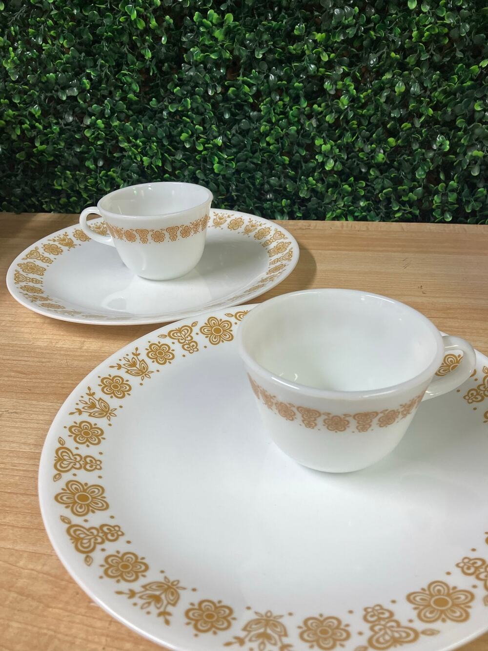 Vintage Corelle Butterfly Gold Cups and Plates